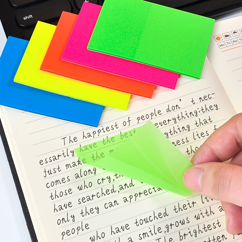 150Pcs Morandi Round Transparent Sticky Notes Waterproof Bookmarks Stickers