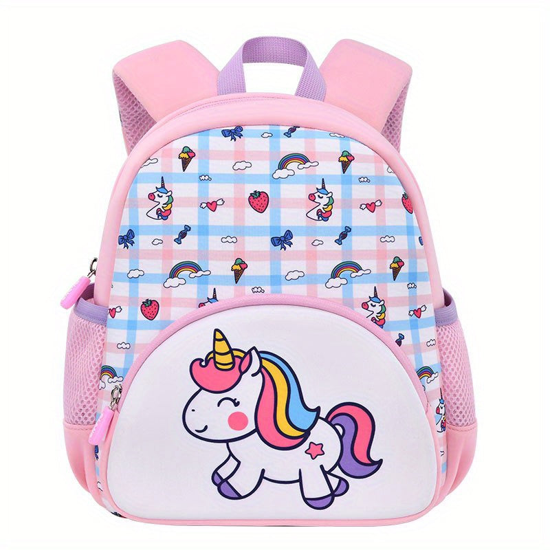 Sweet Unicorn Pattern Backpack for Kids - Girls School Bag