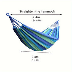 Portable Canvas Hammock Outdoor Swing Chair for Camping