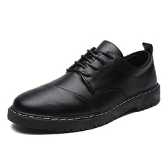 Men's PU Leather Derby Shoes Lace Up Front For Office Business Formal