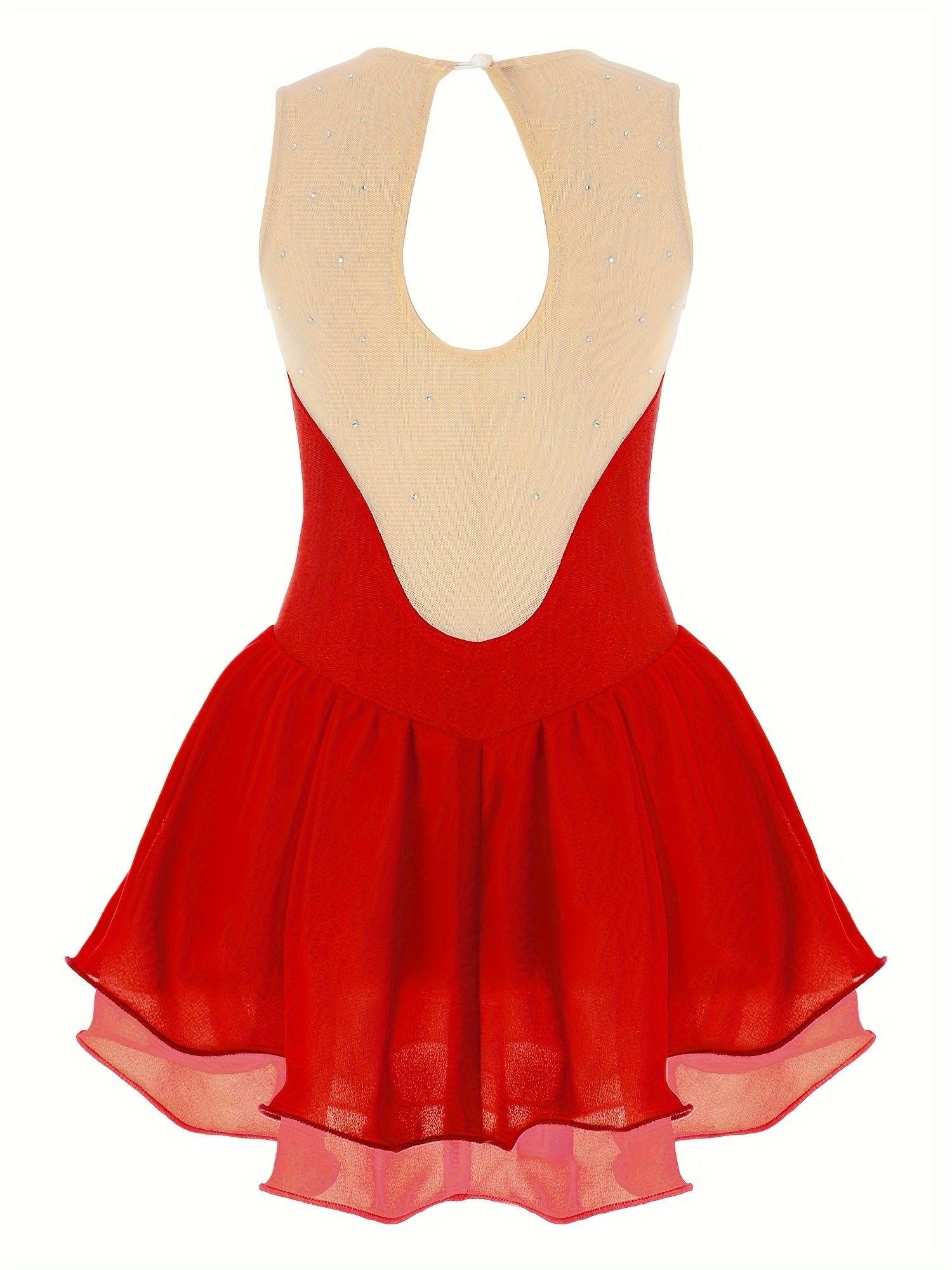 Girls Sleeveless Dance Skating Dress Comfortable
