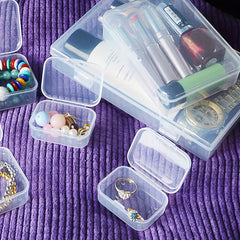 Small Plastic Bead Organizer Storage Boxes with Hinged Lid
