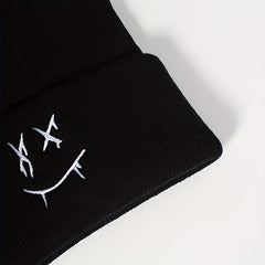 Unisex Evil Embroidered Knitted Hat Outdoor Style