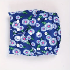 Soft Knitted Fabric Coated Diapers with Snap Buttons