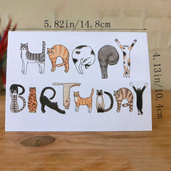 Funny Cats Birthday Card for Sibling - Happy Bday Card for Him or Her
