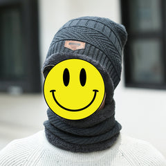 Thick Knit Woolen Beanie Hat & Scarf Set for Winter