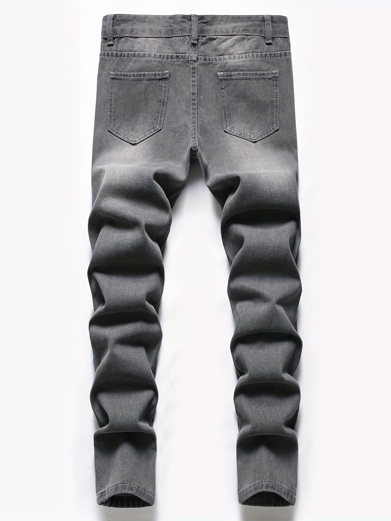Boys Ripped Jeans Skinny Slim Fit Washed Denim Long Pants
