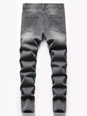 Boys Ripped Jeans Skinny Slim Fit Washed Denim Long Pants