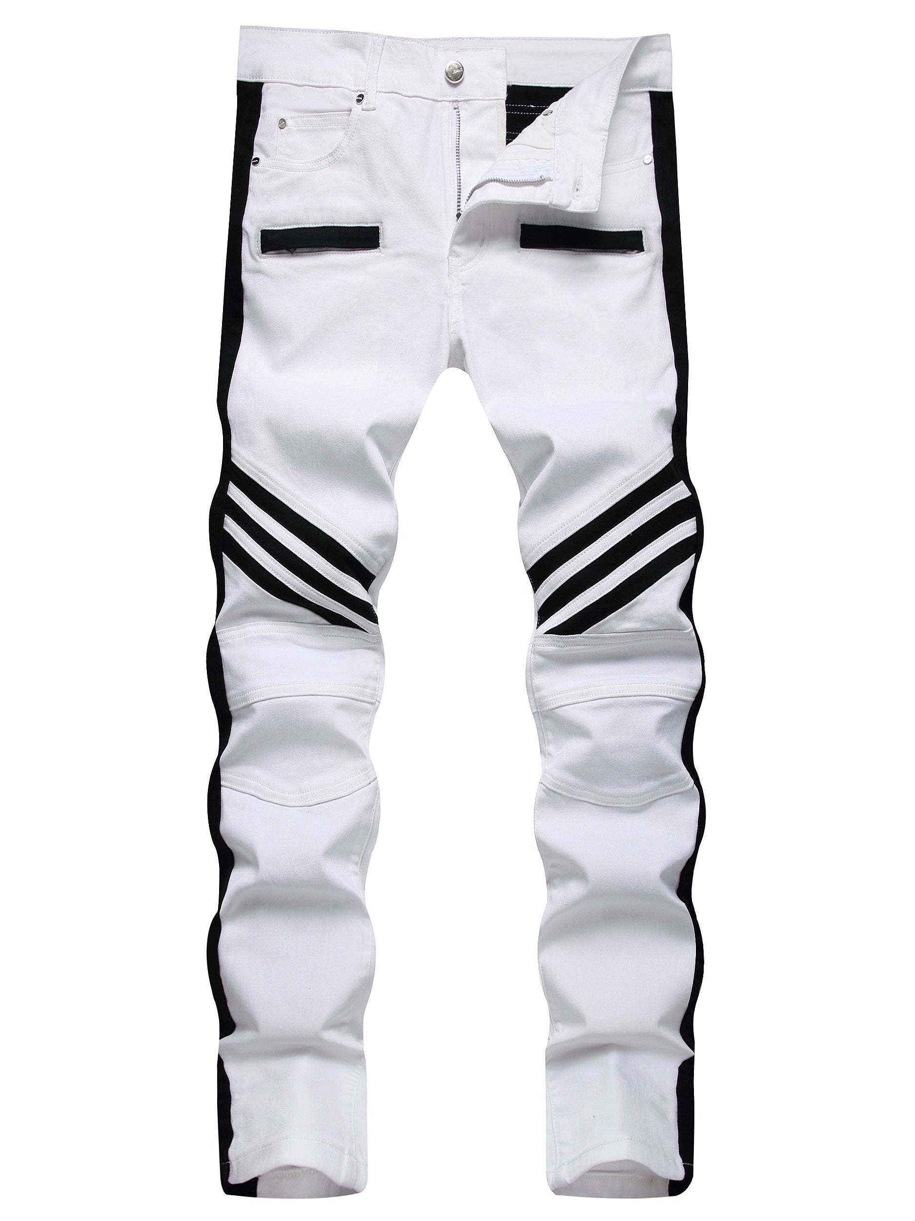 Classic Slim Fit Jeans Mens Casual Slightly Stretch Street Style Denim