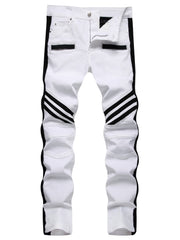 Classic Slim Fit Jeans Mens Casual Slightly Stretch Street Style Denim