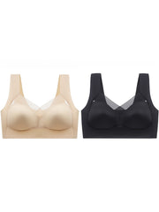 2pcs Mesh Wireless Push Up Intimates Bras Women's Lingerie