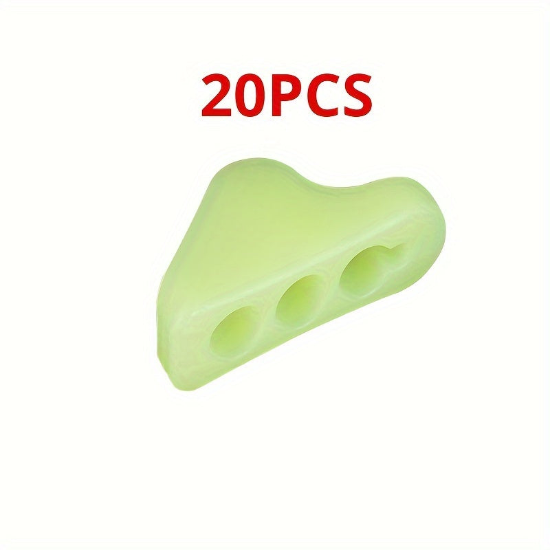 20pcs Fluorescent Triangle Rope Buckles For Outdoor Safety And Convenience