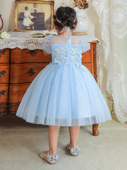Girls' Puff Sleeve Princess Dress