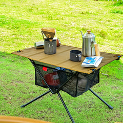 Under Table Hanging Mesh Pouch Organizer Camping Equipment