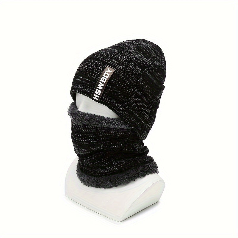 Winter Beanie Hat and Neck Gaiter Set with Ear Protection Face Cover