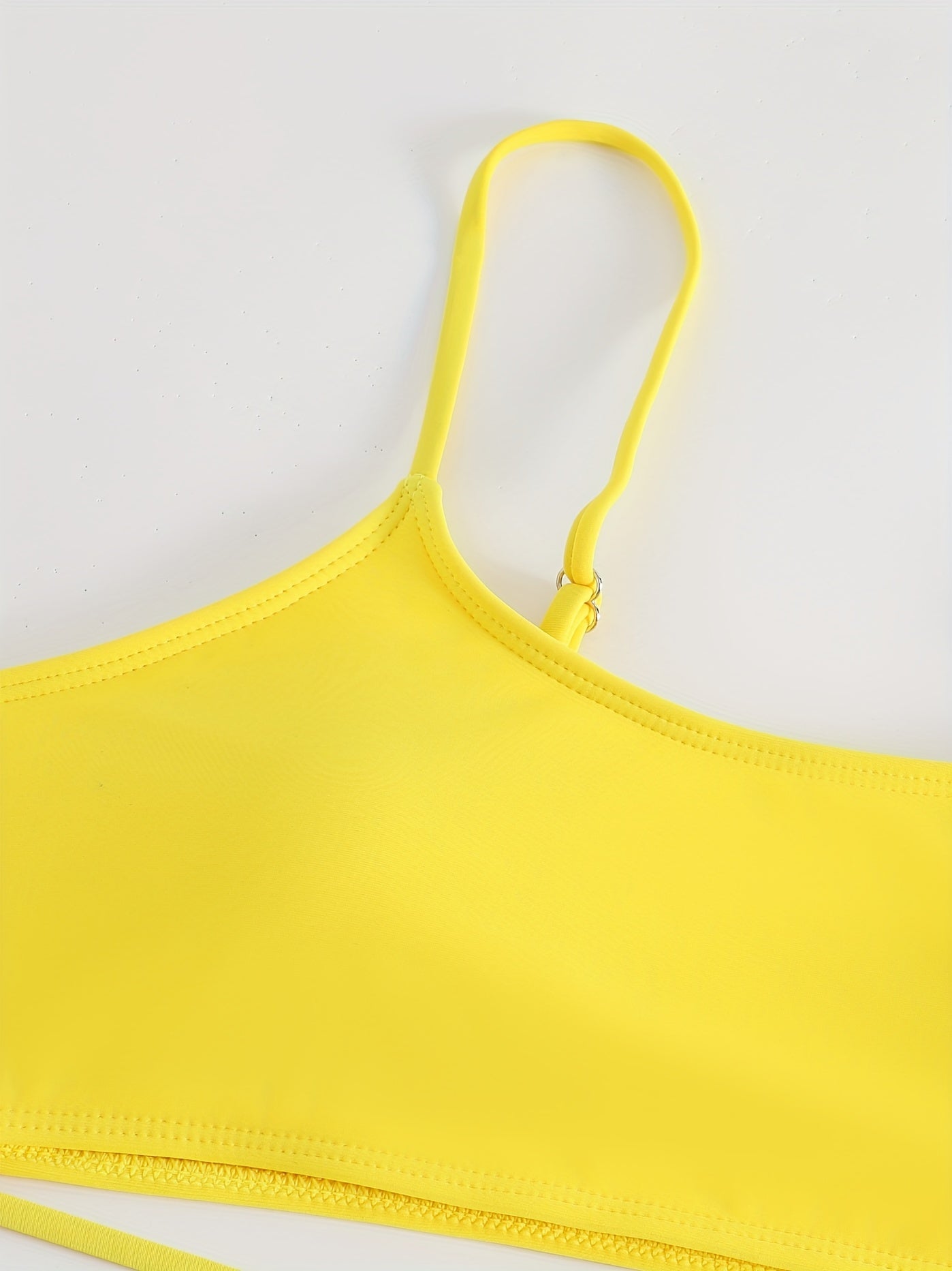 Criss Cross Tie Back 3Pc Swimsuit Yellow
