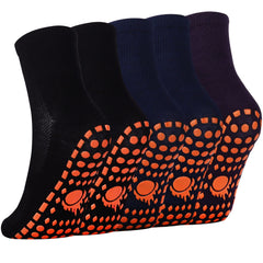 5 Pairs Stopper Socks Women's Non Slip Yoga Pilates Dance Socks One Size