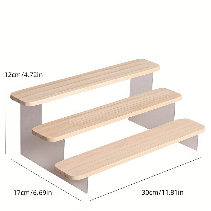 Solid Wood Ladder Display Stand Hand Model Display Rack Home