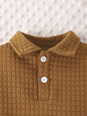 Baby Boys Checkered Sports Pullover Top Pants Set