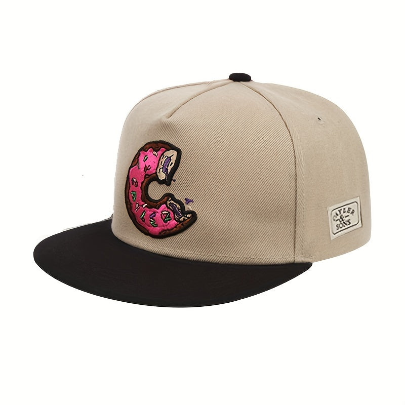 Donut Embroidery Snapback Hat Block Hip Hop Baseball Cap Unisex
