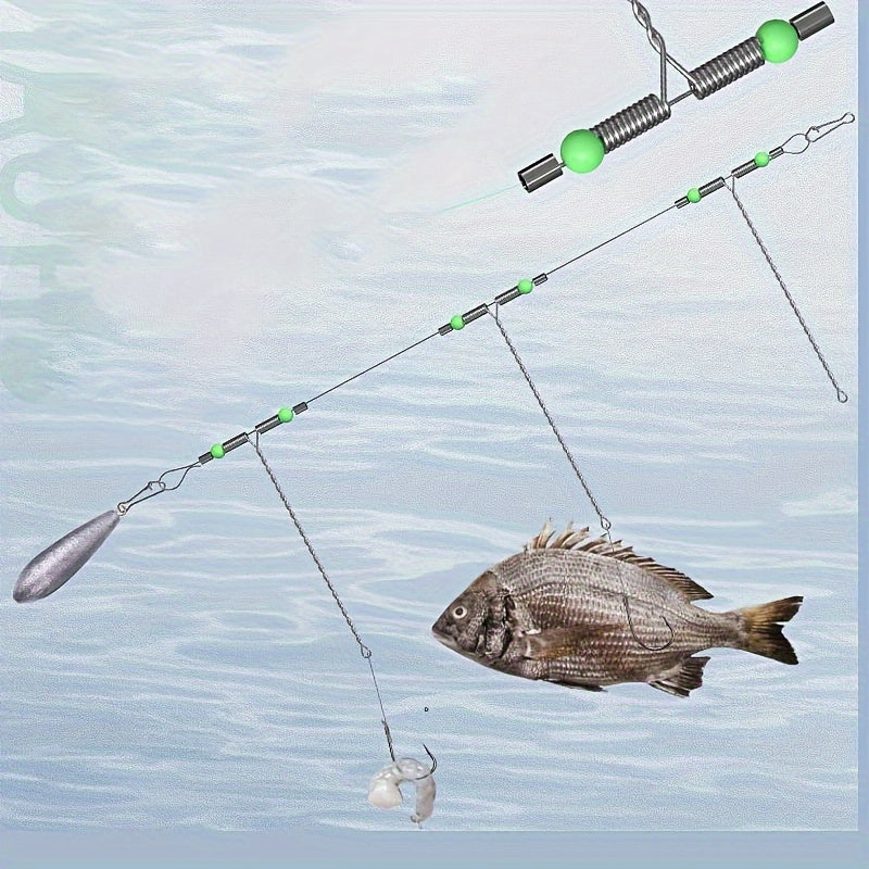 5pcs Steel Wire Anti-tangle Fishing Hook Connector