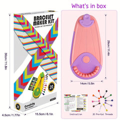 Friendship Bracelet Making Kit with 20 Pre Cut Threads