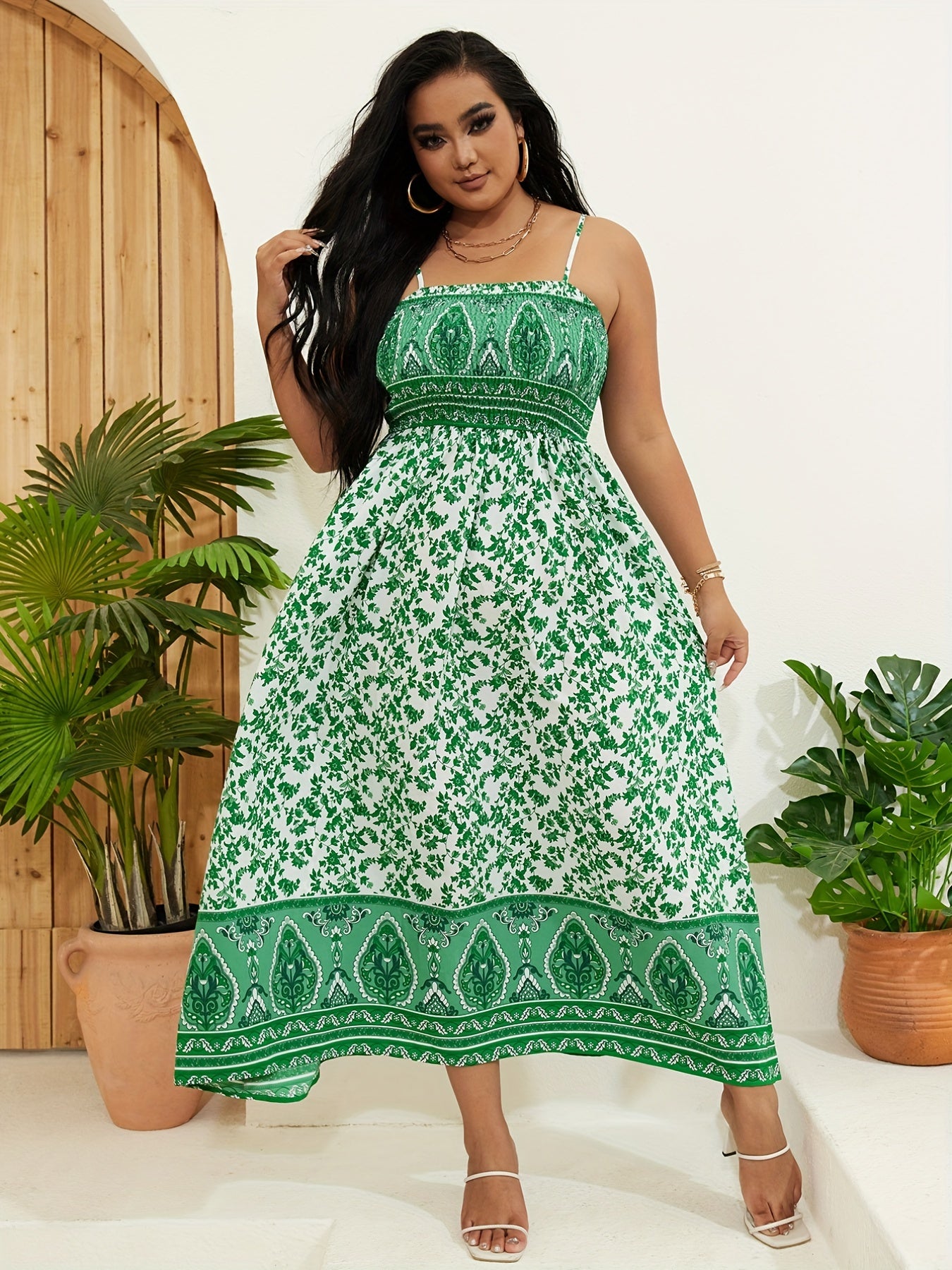 Boho Floral Maxi Cami Dress