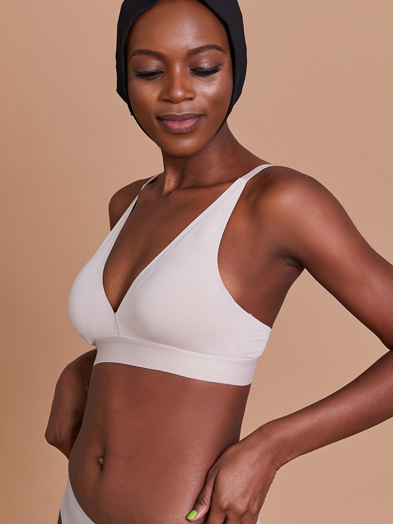 Soft & High Elastic Plain Push Up Sports Bra Comfort Strap Adjustable