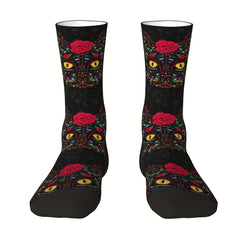 Mexican Skulls Crew Socks Hip Hop Crazy Outdoor Sports Funny Socks