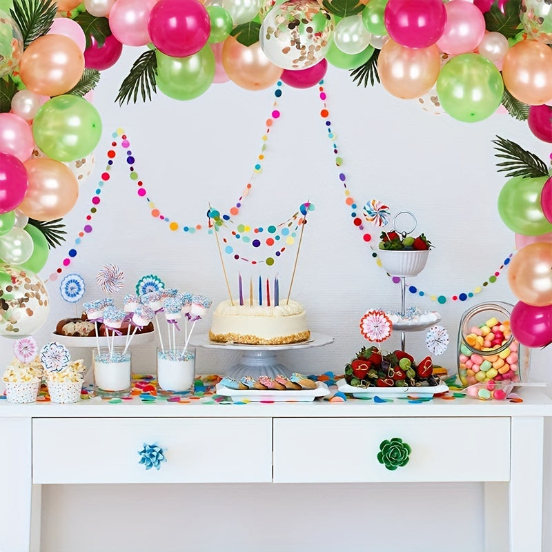 75pcs Hawaiian Party Balloon Arch Bridge Tropical Leaf Balloon Set