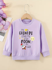 Girls' 'My Grandma Loves Me' Graphic Sweatshirt