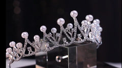 Bridal Rhinestone Faux Pearl Headband Tiara Wedding Hair Accessories