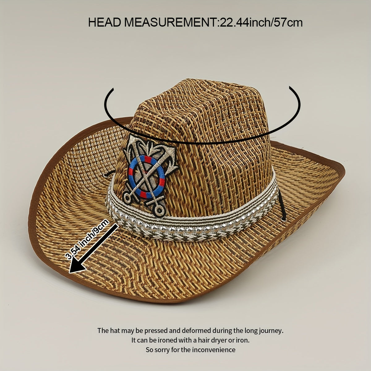 Men's Sunshade Straw Hat Large Edge Outdoor Beach Hat