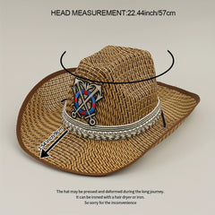 Men's Sunshade Straw Hat Large Edge Outdoor Beach Hat
