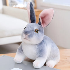 Realistic Rabbit Plush Toy Home Decor Easter Christmas Halloween Gift Gray Brown