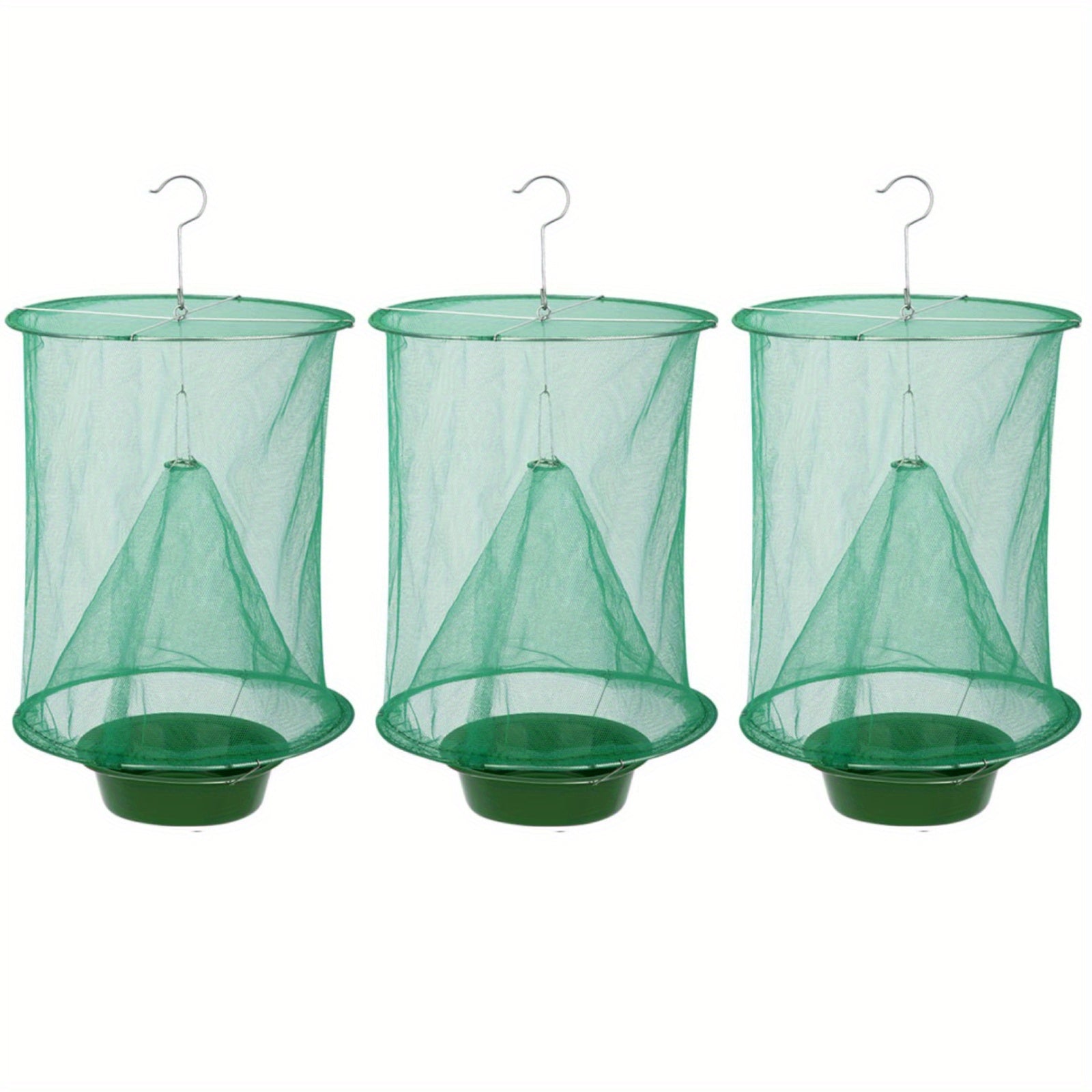 Reusable Ranch Fly Trap with Bait Tray - Hanging Horse Fly Catcher