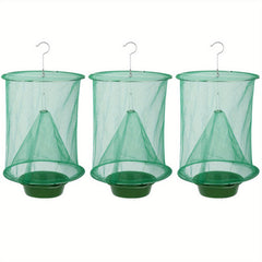 Reusable Ranch Fly Trap with Bait Tray - Hanging Horse Fly Catcher