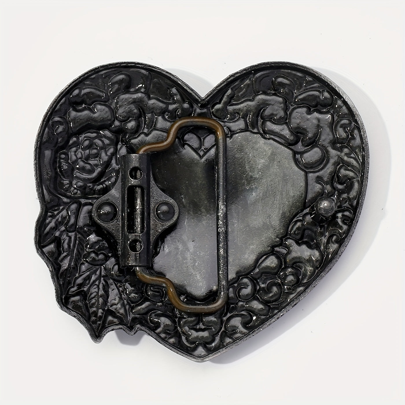 Vintage Rose Heart Belt Buckle For Women