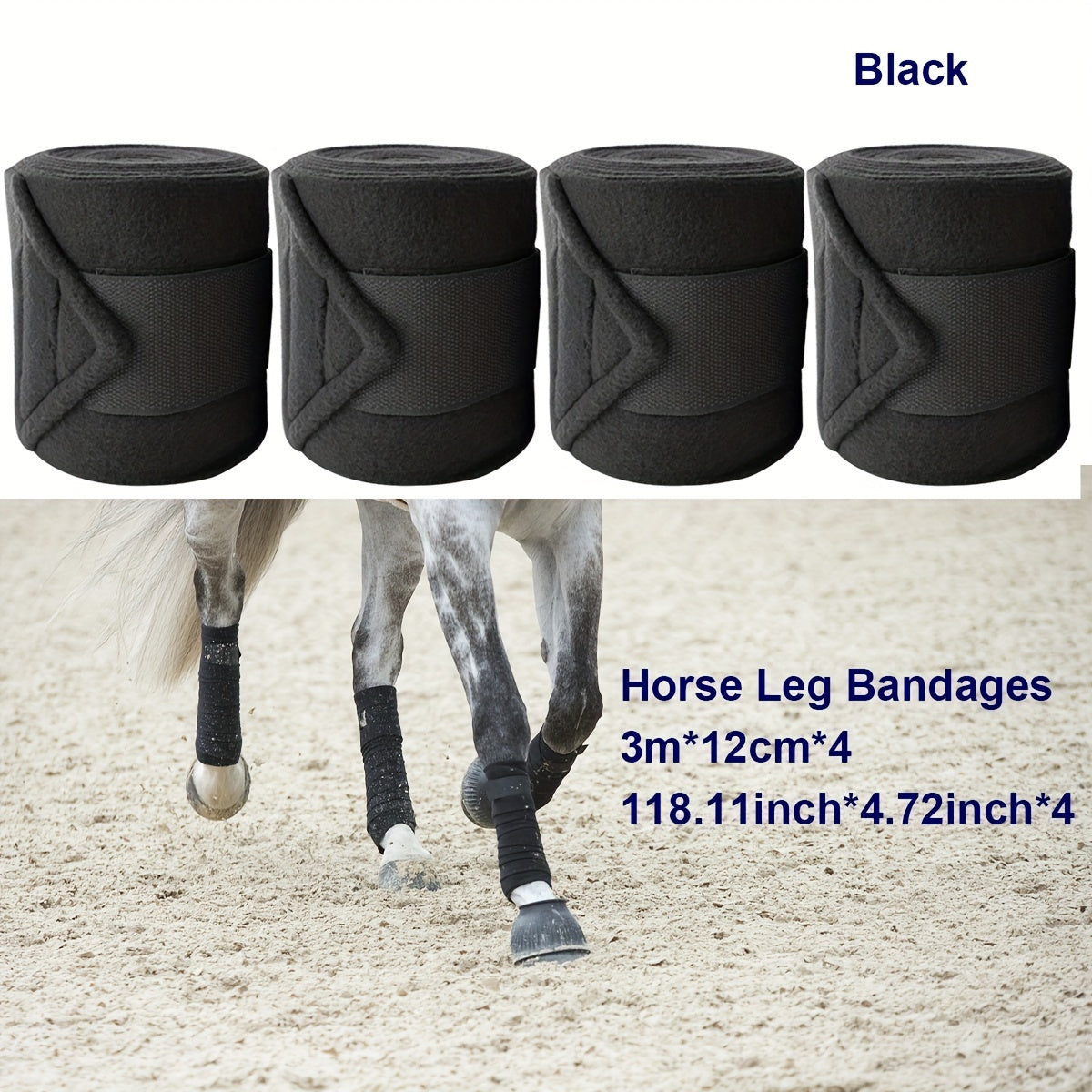 4pcs Horse Leg Warmers Leg Protectors for Tied Straps