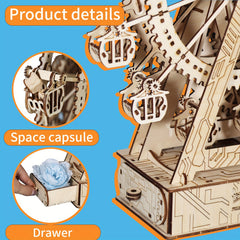3D Wooden Puzzle Gear Ferris Wheel Music Box You Are My Sunshine