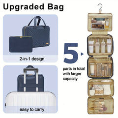 Large Capacity Makeup Storage Bag with 5 Compartments