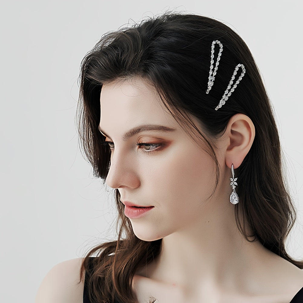 Rhinestone Pearl Hair Barrettes Clips Hairpin Decorative Accessory