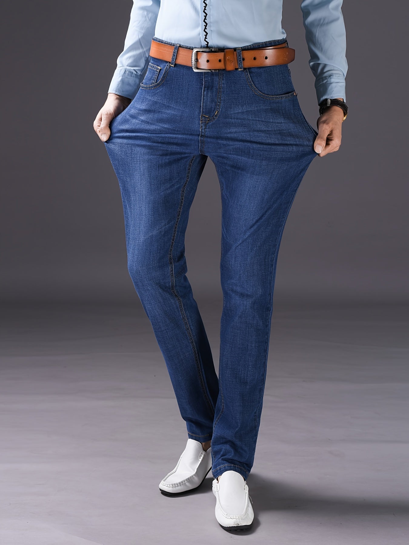 Men's Slim Elastic Durable Business Casual Pants