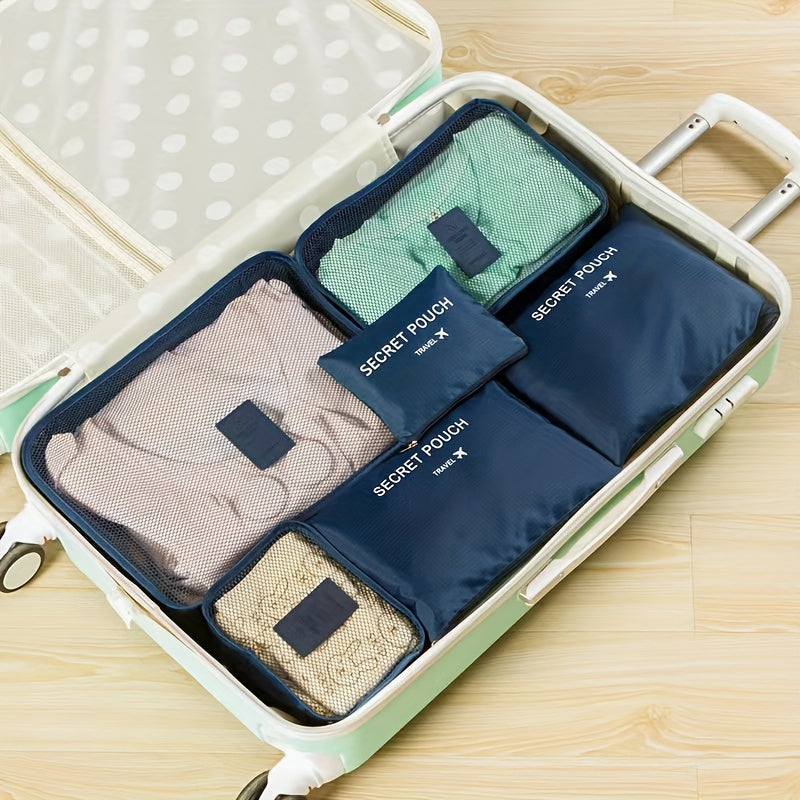 6pcs Oxford Cloth Travel Organizer Multifunctional Clothes Organizer