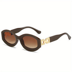 Y2K Oval Sunglasses Gradient Photo Booth Props Glasses UV400