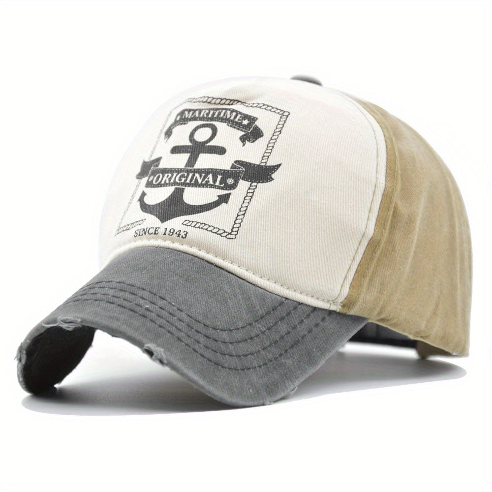 Men's Washed Baseball Cap Retro Spring Summer Hat Letter Cap