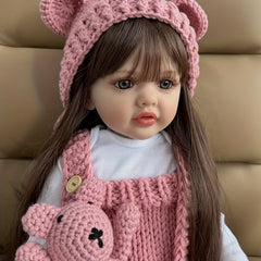 22 Inch Reborn Doll Baby Soft Rubber Princess Girl Toy Bathable