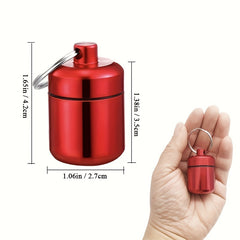 Waterproof Pocket Pill Storage Container with Keychain
