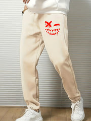 Evil Smile Men's Drawstring Sweatpants, Casual Jogger Pants
