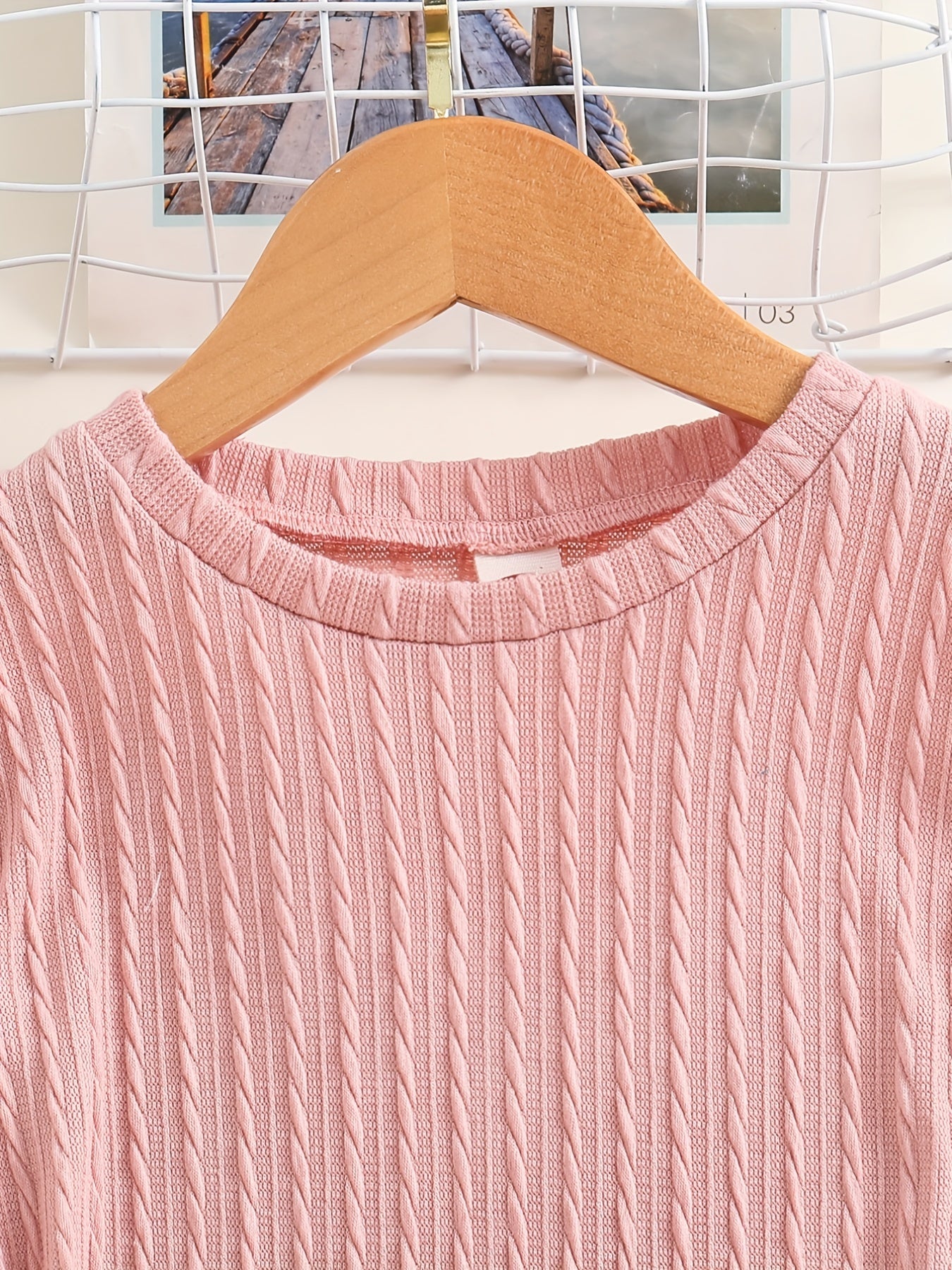 Girls Long Sleeve Knitted Dress - Autumn Winter Casual Midi